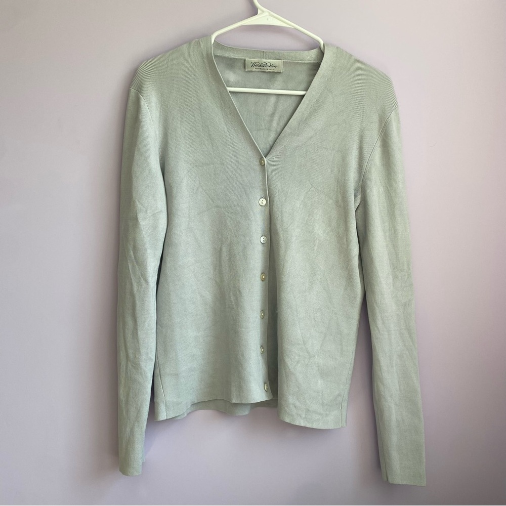 Brooks Brothers Light Blue/ Gray Knit Sweater